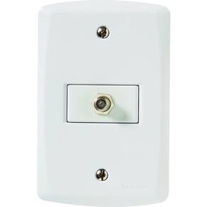 Conj 4x2 1 Tomada Tv/sat Coaxial Tramontina Lux2 Branco
