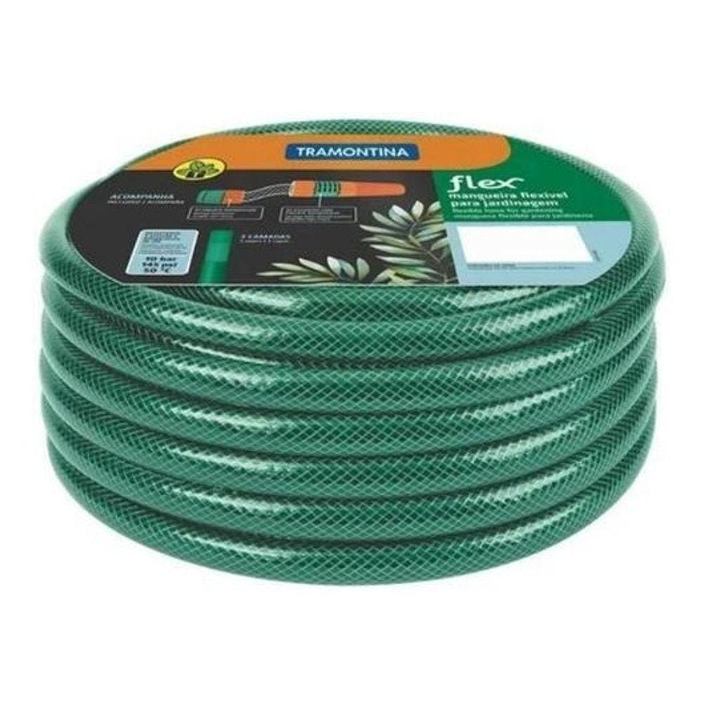 Mangueira De Jardim Tramontina Flex Verde 30m Com Acessórios