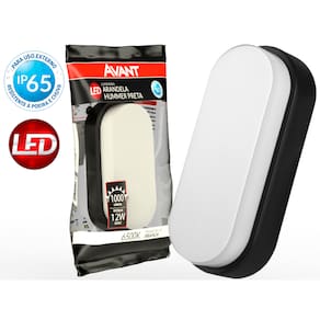 Arandela Preta Hummer Ip65 12w Branco Frio Avant