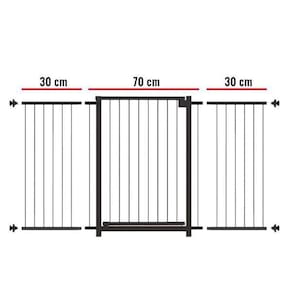 Portão Multigrade-Divisor Ambiente 70Cm A 130Cm Preto-Nf1301