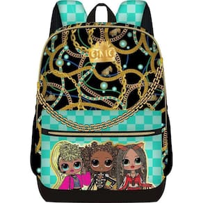 Mochila Escolar De Costas Lol Omg Fashion Gold Preto