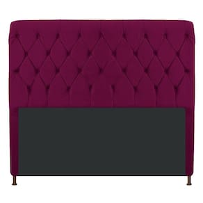 Cabeceira Cristal 160 Cm Queen Size Com Capitonê Suede Bordô