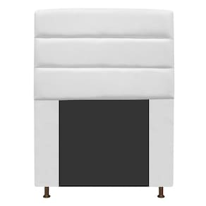 Cabeceira Turim 90 Cm Solteiro Suede Branco