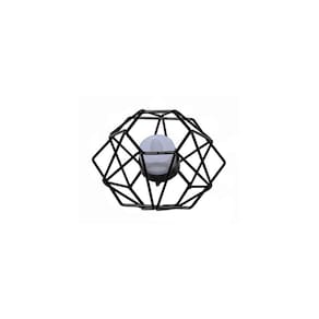 Porta Vela Decorativo Castiçal Geométrico De Mesa Em Metal