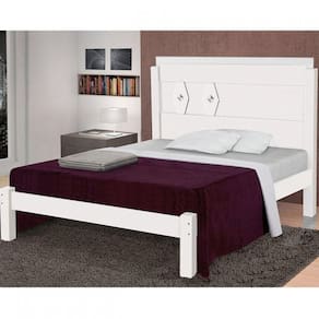 Cama Livia Casal Branco - Carmolar