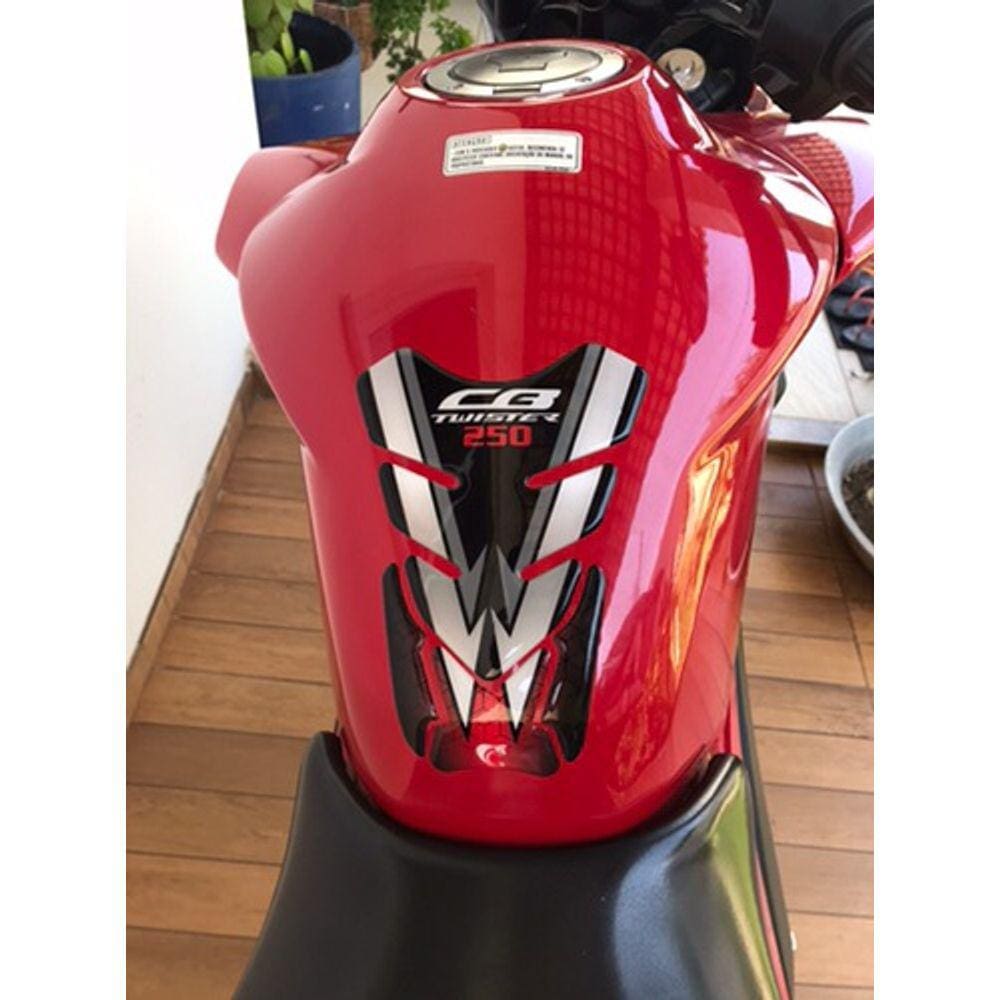Protetor De Tanque Adesivo Moto Honda Cb Twister 250 Vermelho