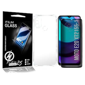 Capinha Anti-impacto + Película Privacidade P/ Moto E20 XT2155 6.5 - Cell In Power25