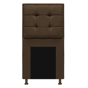 Cabeceira Copenhague 90 Cm Solteiro Suede Marrom