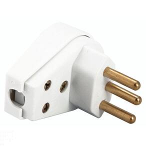 Plugue Angular 2P+T 20 A 250 V Tramontina Branco Tramontina