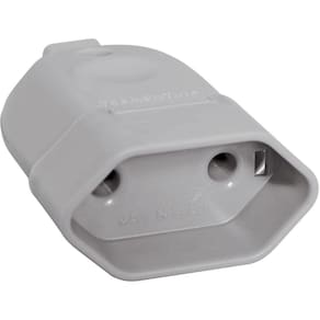 Plugue fêmea 2P 10A 250V~ cor cinza Tramontina
