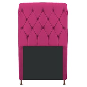 Cabeceira Cristal 100 Cm Solteiro Com Capitonê Suede Pink
