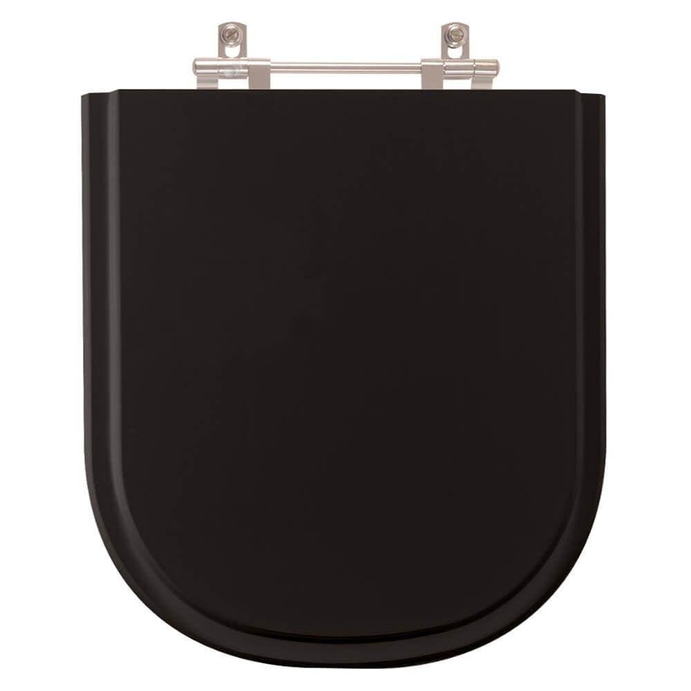 Assento para Vaso Sanitário Fiori Flox Preto em Resina