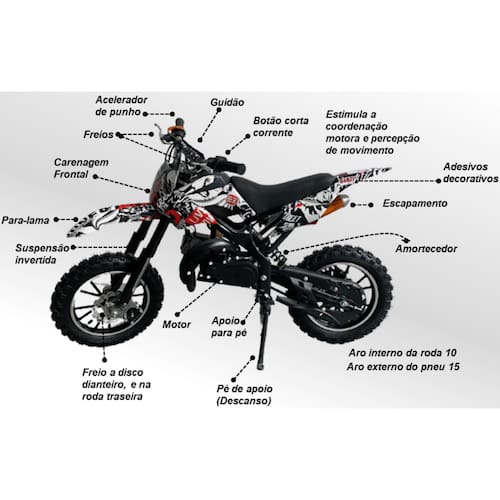 Moto/Motocicleta de brinquedo Cross 500 F