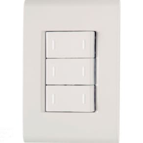 Conjunto 4x2 com 3 Interruptores Paralelos Tramontina Liz 10 A 250 V Branco Tramontina