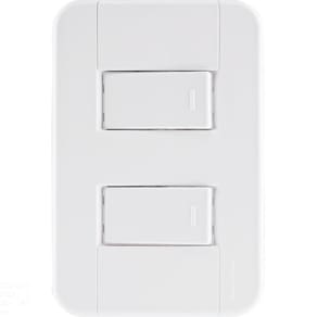Conjunto 4x2 com 2 Interruptores Simples 10 A 250 V Tramontina Tablet Branco Tramontina