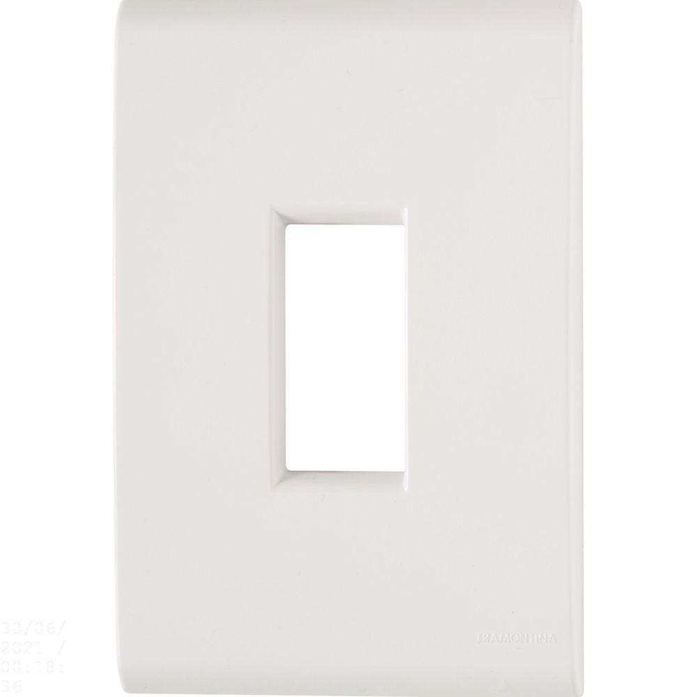Placa 1 Posto Vertical 4x2 Tramontina Liz Branca Tramontina