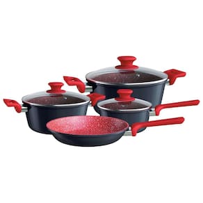 Conjunto de Panelas ColorStone 4 Peças Titânio - Euro Home