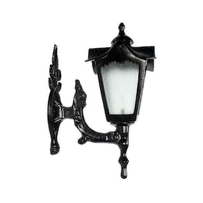 Luminária Colonial Madri Menor Com Braço Em Alumínio 45Cm