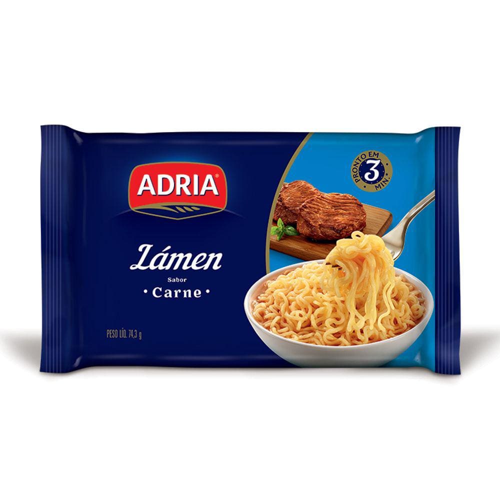 Adria Macarrão Instantâneo Carne 74,3G (Miojo)