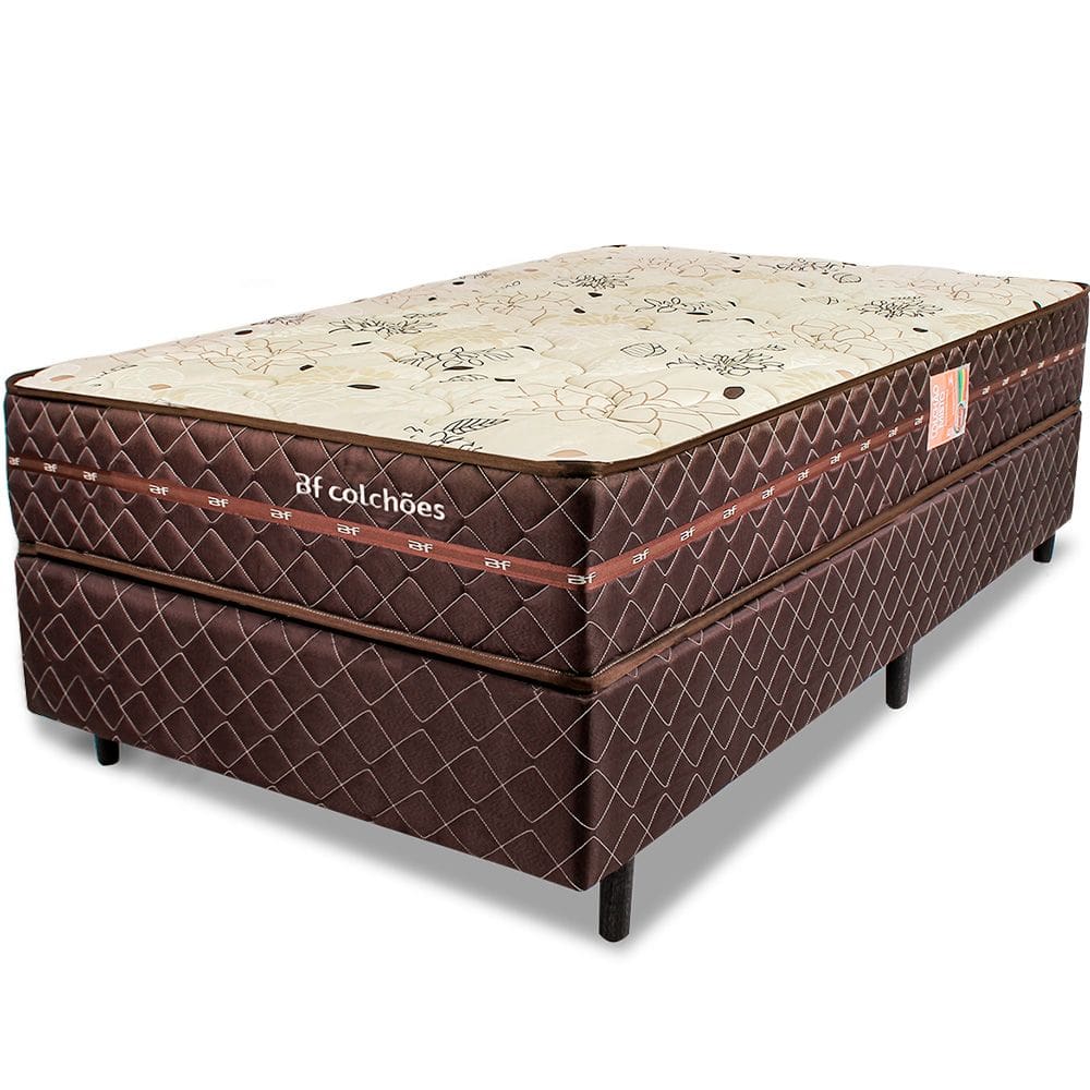 Cama Box Colchão Solteirão Ortopédico Firme Espuma D33 Antialérgico Certificado Bege 97x203x58cm - BF Colchões