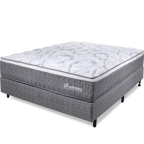 Cama Box Viuva Colchão Smart Spring Mola Ensacada e Pillow Top de Espuma Viscoelástico 128x188x61cm - BF Colchões