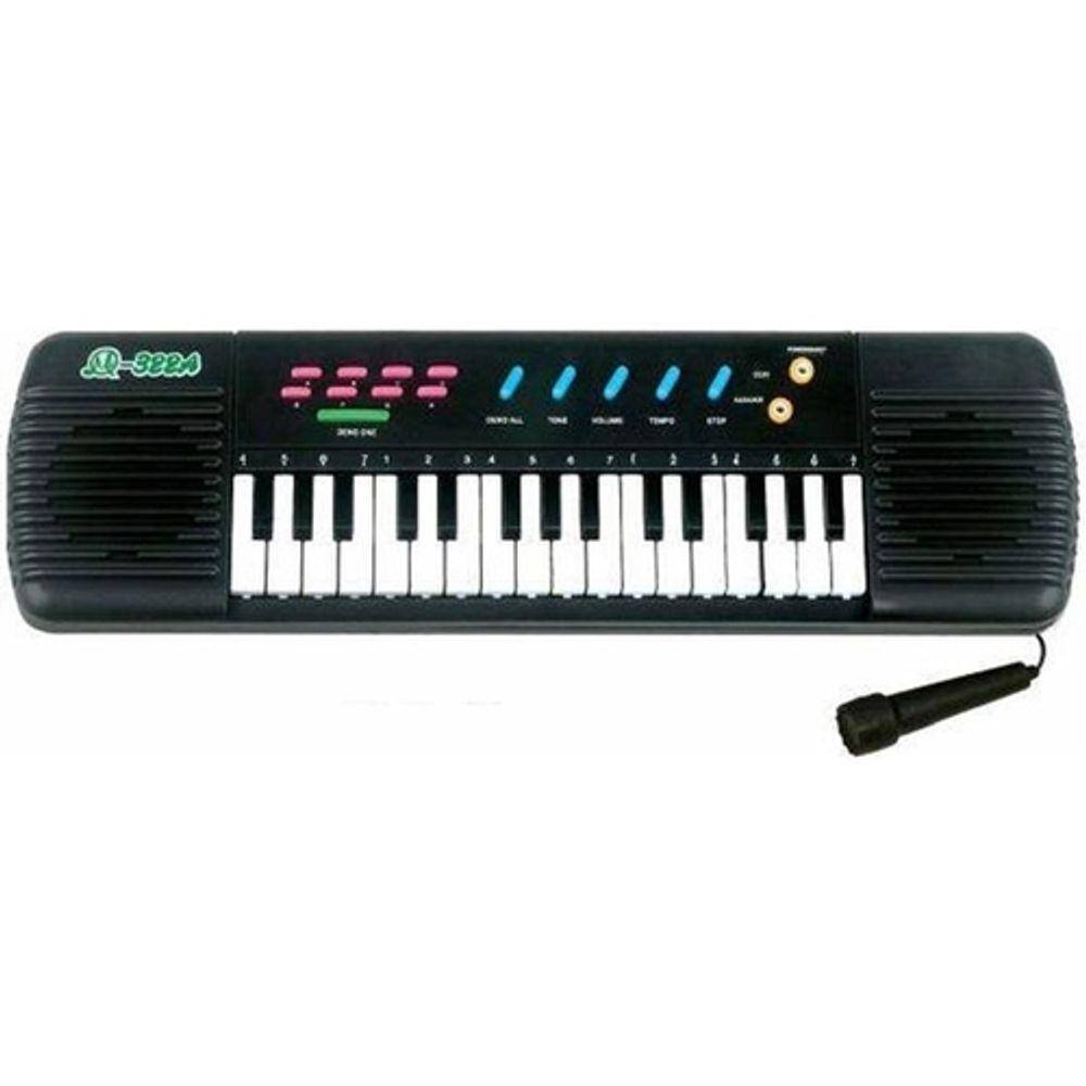 Teclado infantil piano brinquedo musical com karaoke e microfone