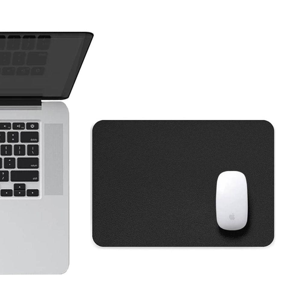 Mouse pad gamer 25x20cm pequeno retangular tapete de mesa preto courino