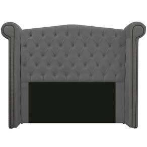 Cabeceira Veneza 160 Cm Queen Size Suede Cinza