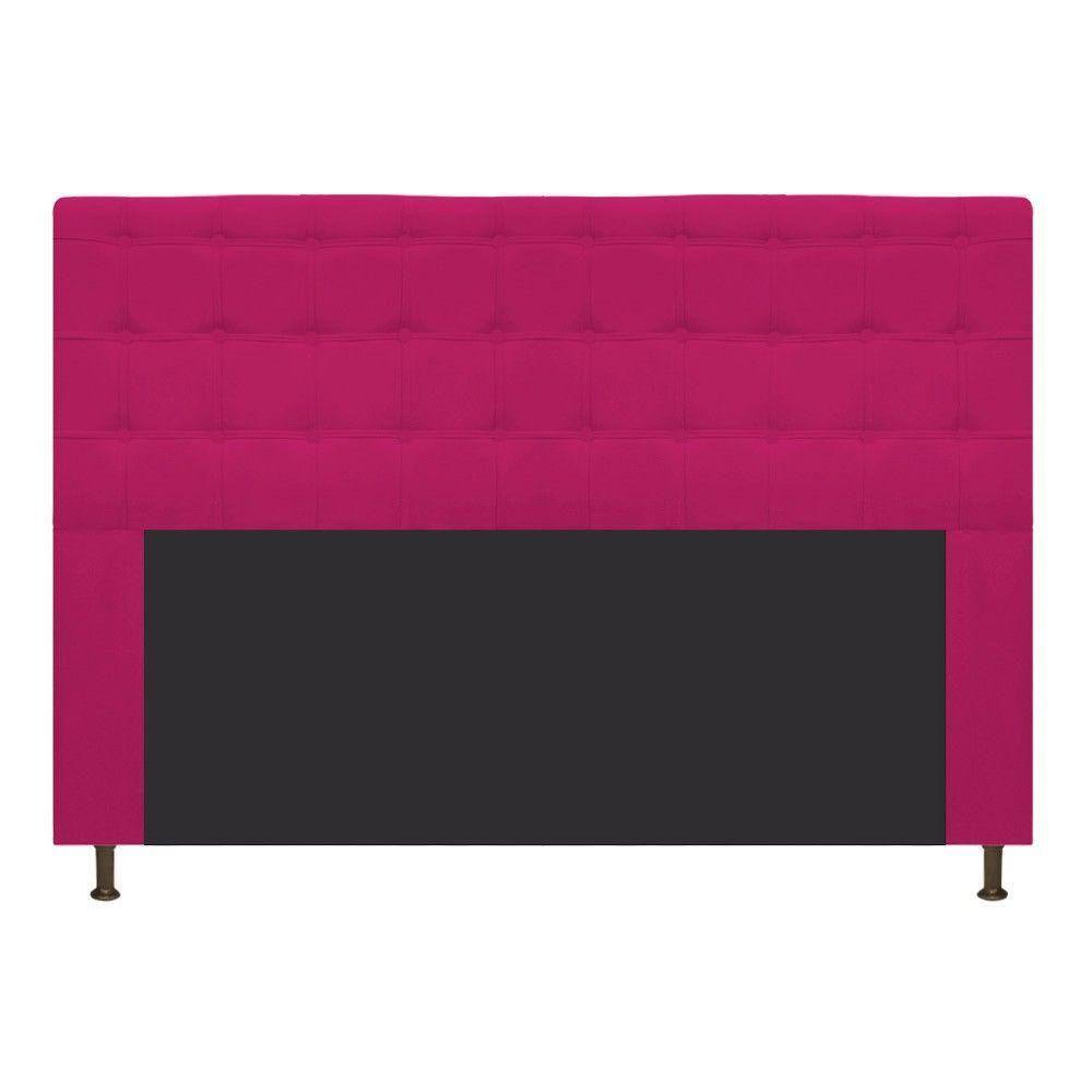 Cabeceira Dama 195 Cm King Size Com Botonê Suede Pink