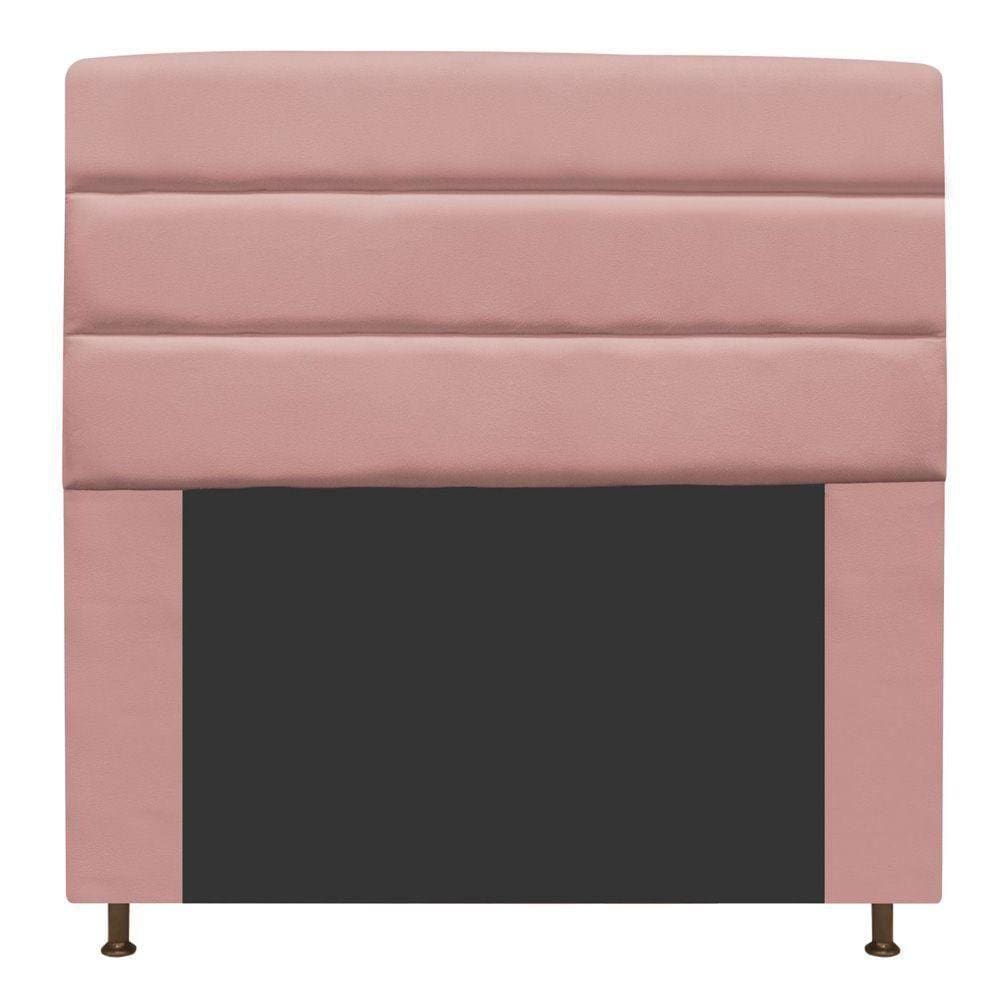 Cabeceira Turim 140 Cm Casal Suede Rosê