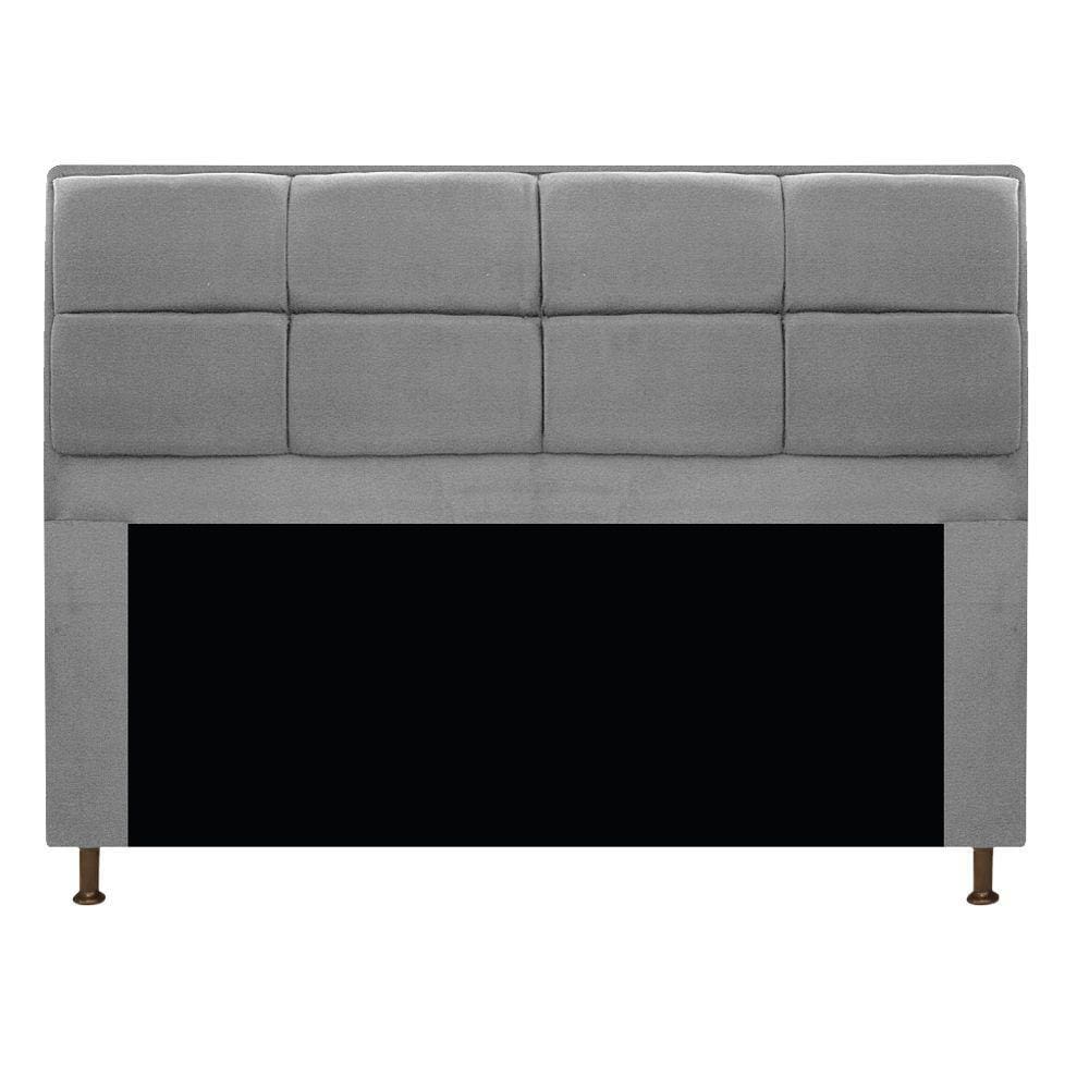 Cabeceira Munique 140 Cm Casal Corano Cinza