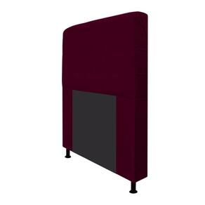 Cabeceira Dama 140 Cm Casal Com Botonê Suede Bordô