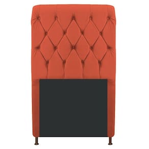 Cabeceira Cristal 90 Cm Solteiro C Capitonê Suede Terracota