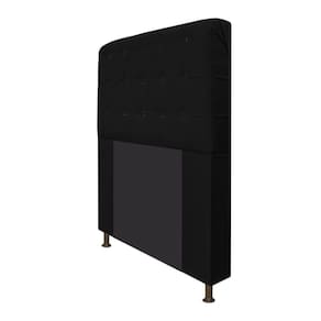 Cabeceira Dama 160 Cm Queen Size Com Botonê Suede Preto