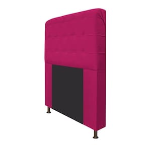 Cabeceira Dama 90 Cm Solteiro Com Botonê Suede Pink