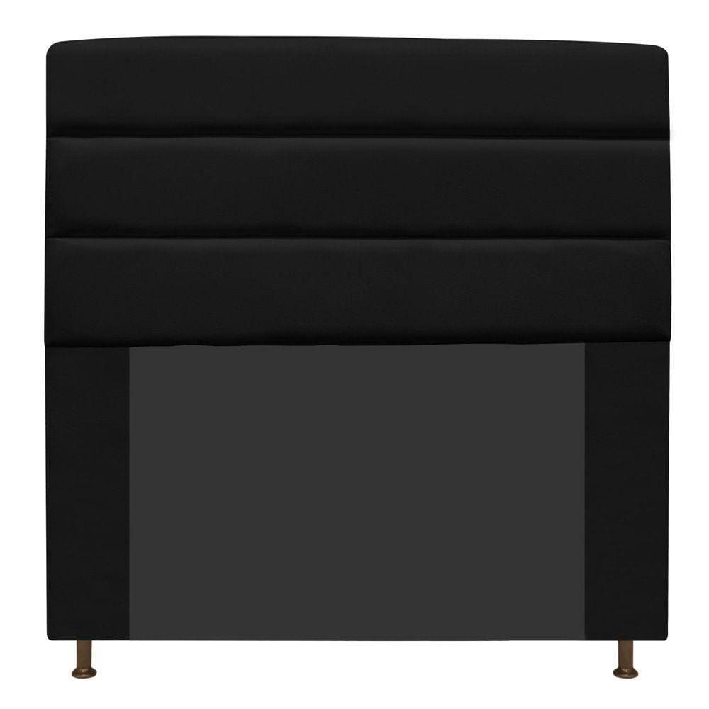 Cabeceira Turim 140 Cm Casal Suede Preto