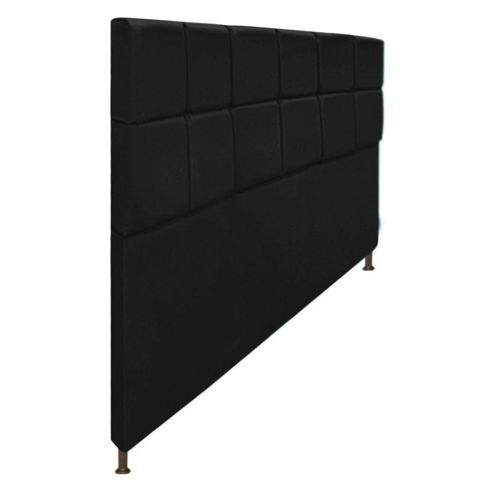 Cabeceira Damares 195 Cm King Size Com Botonê Suede Preto
