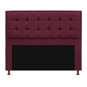Cabeceira Copenhague 160 Cm Queen Size Suede Bordô