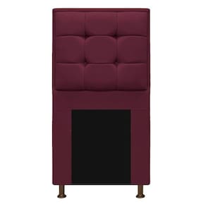 Cabeceira Copenhague 100 Cm Solteiro Suede Bordô