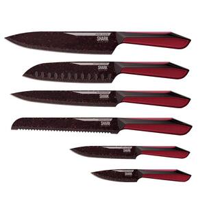 Conjunto de Facas Special Cut Red Ichef Polishop Shark Series