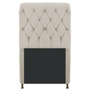 Cabeceira Cristal 90 Cm Solteiro Com Capitonê Suede Bege