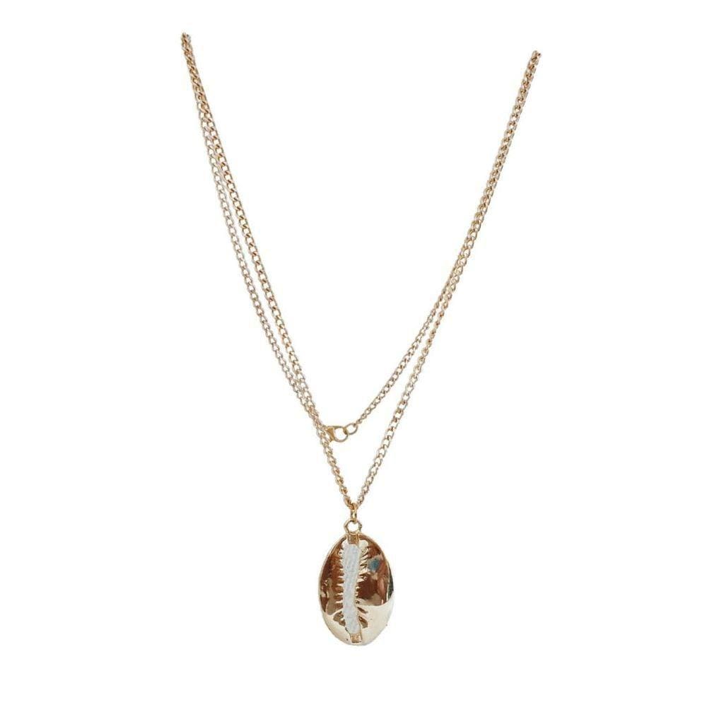 Colar Longo Búzio Dourado