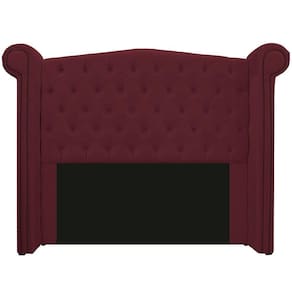 Cabeceira Veneza 195 Cm King Size Suede Bordô