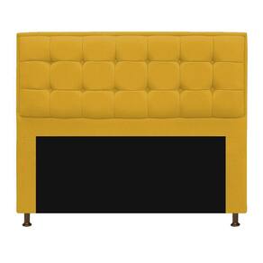Cabeceira Copenhague 140 Cm Casal Suede Amarelo