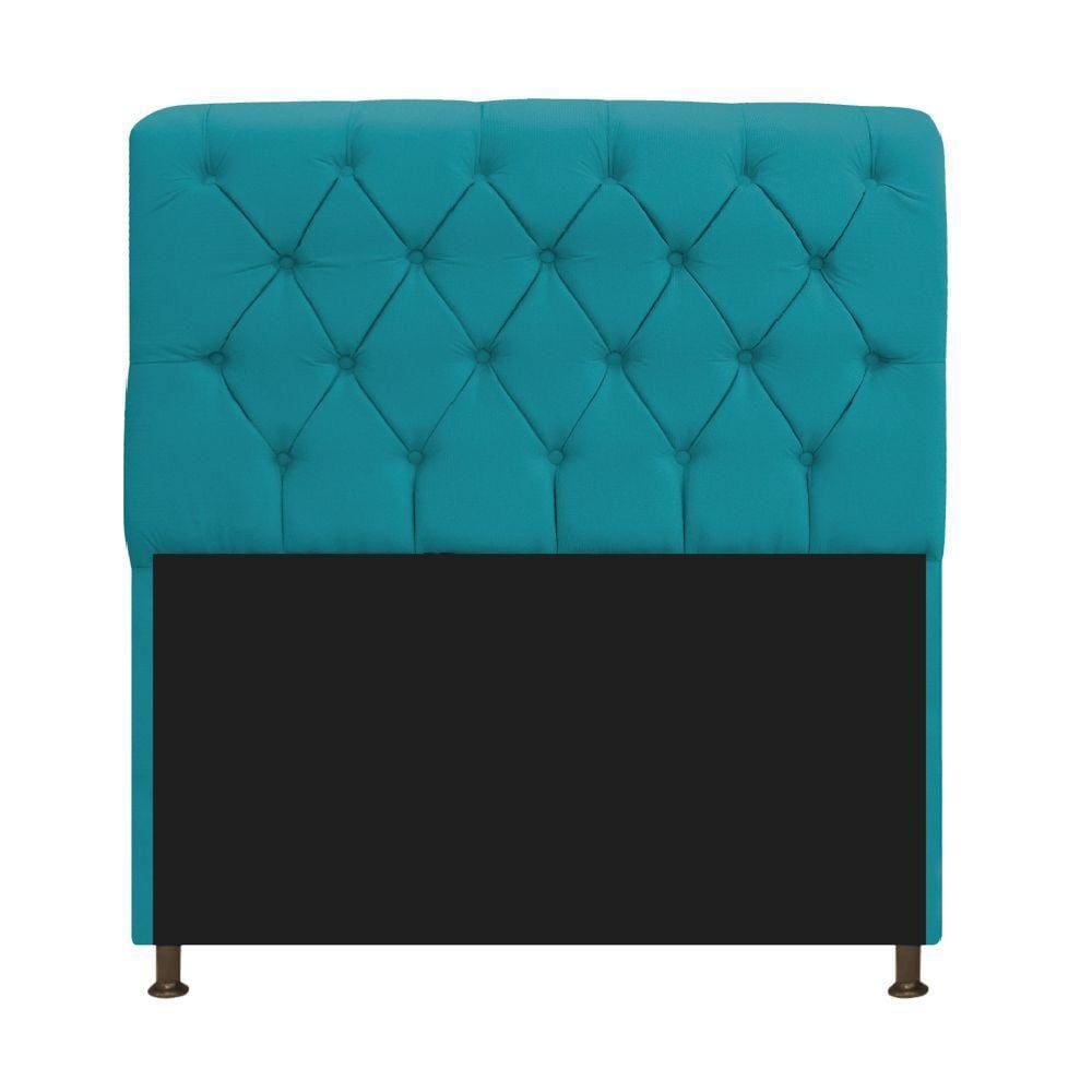 Cabeceira Estofada Lady 140cm Solteiro c/ Capitone Suede