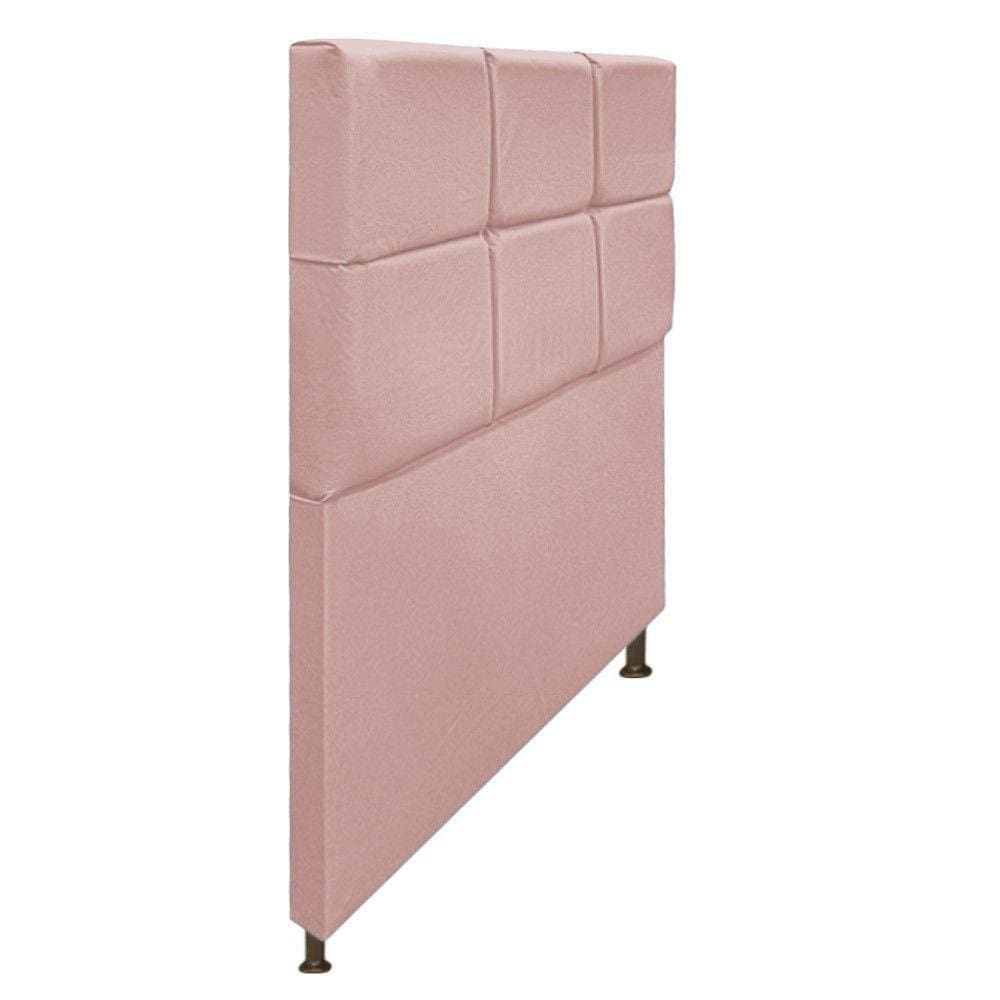 Cabeceira Damares 90 Cm Solteiro Com Botonê Suede Rosê