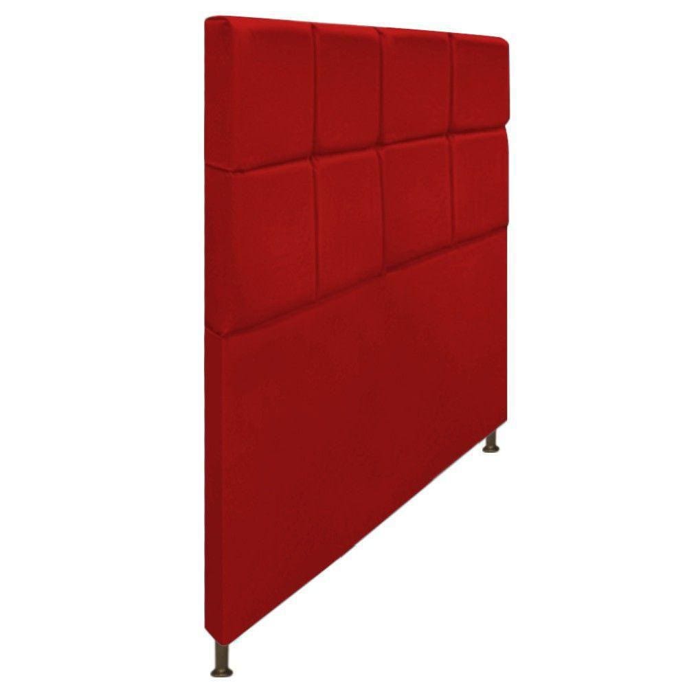 Cabeceira Damares 160 Cm Queen Size C Botonê Suede Vermelho