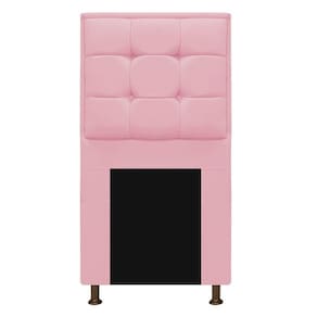 Cabeceira Copenhague 100 Cm Solteiro Suede Rosa Bebê