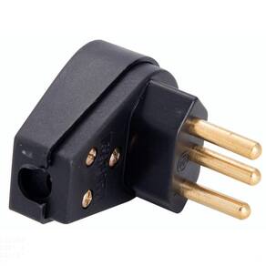 Plugue Angular 2P+T 20 A 250 V Preto Tramontina Tramontina
