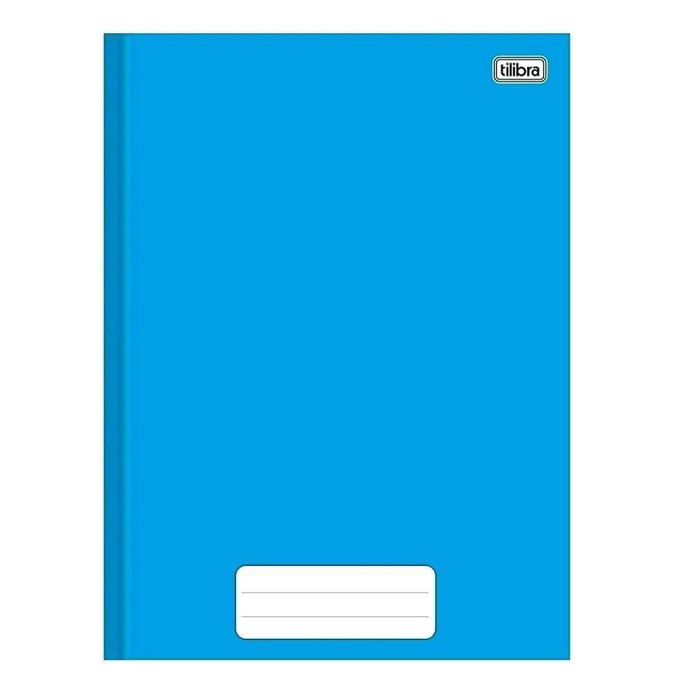 Caderno Costurado Tilibra 1/4 Capa Dura Pepper Azul 80 Folhas Embalagem com 5 Unidades